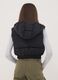 Black padded gilet with hood and zip_2