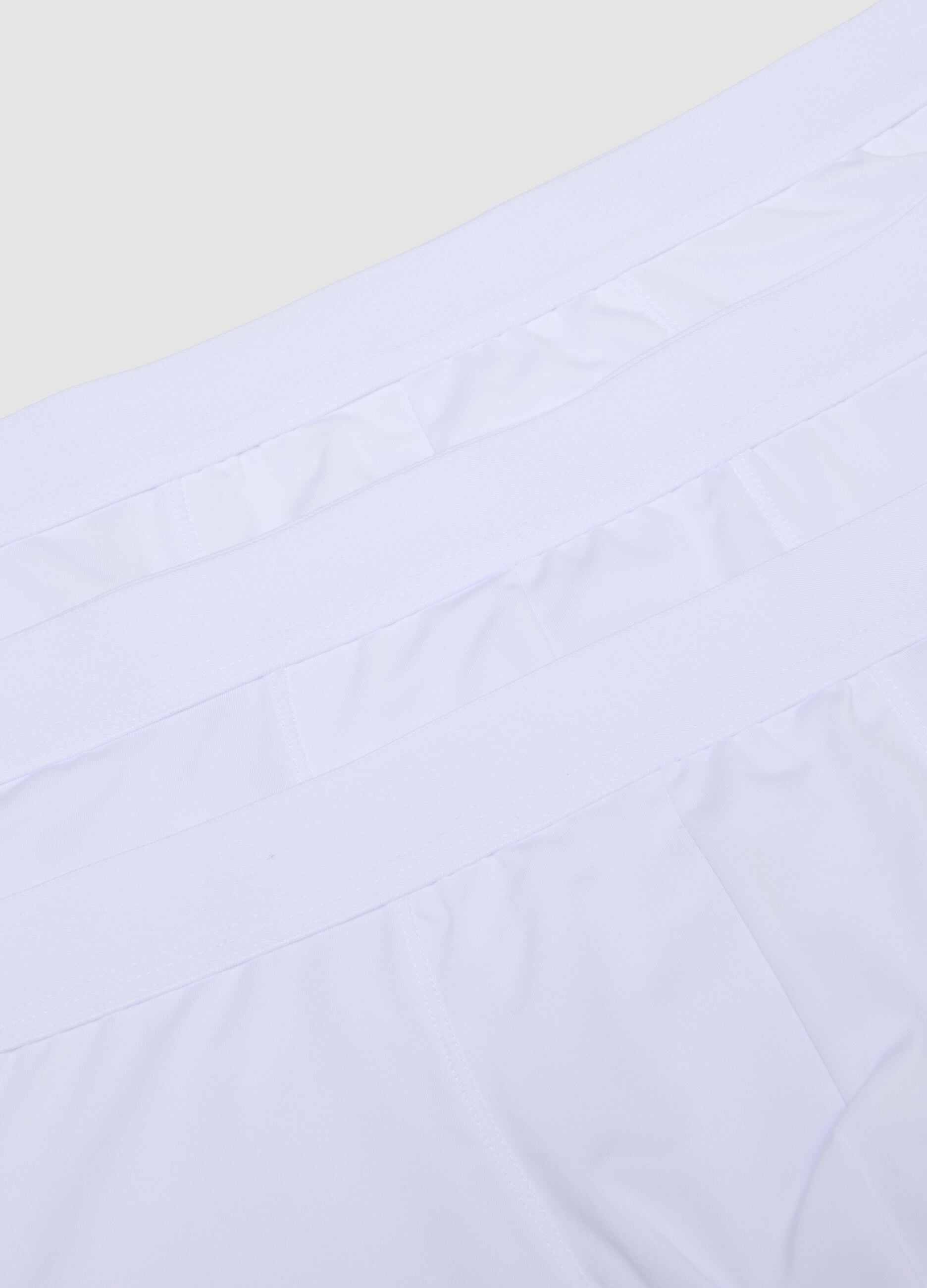 3-pack of white stretch microfibre boxer shorts