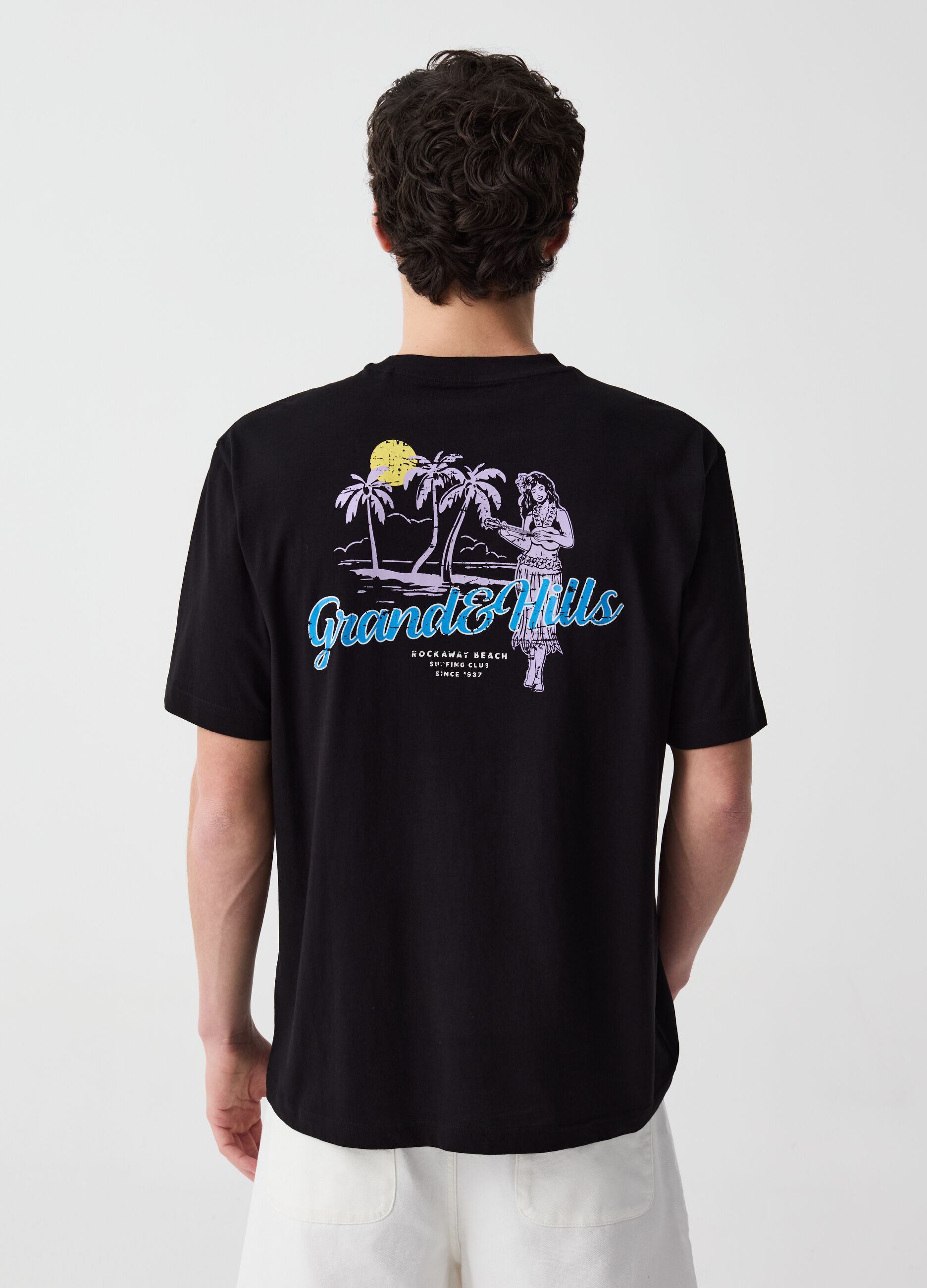 T-shirt with Rockway Beach Surfing Club print