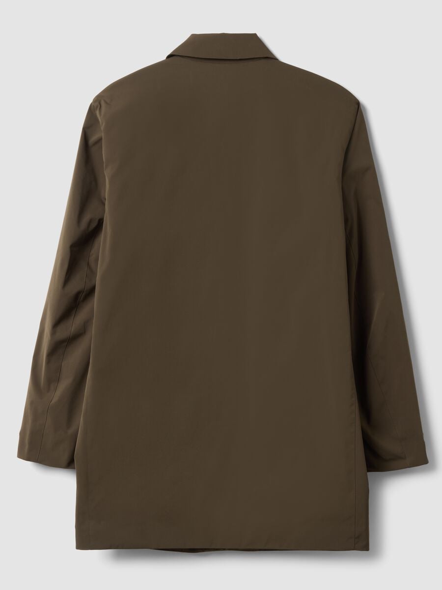 Long brown regular-fit raincoat_2
