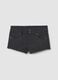 Grey stretch viscose skinny-fit shorts_4