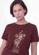 Red pure cotton T-shirt with floral print, regular fit_0