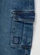 Cargo joggers in denim with drawstring_3