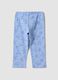Leggings skinny azul-claro em algod&atilde;o el&aacute;stico para menina com estampados_1