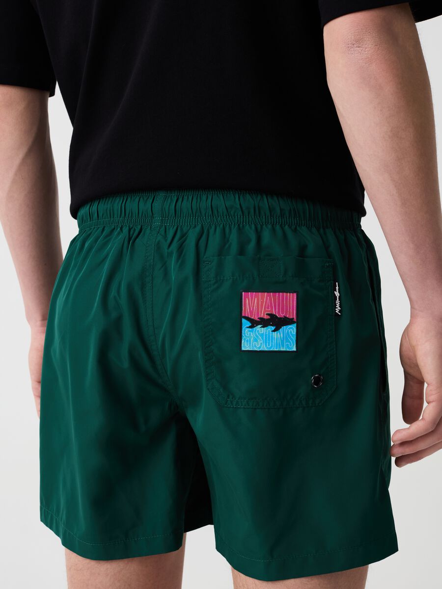 Swimming trunks with logo patch_2