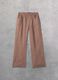 100% Linen Wide-Leg Trousers in Mocha_6