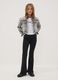 Girls&rsquo; black flared jeggings in stretch cotton and viscose_0