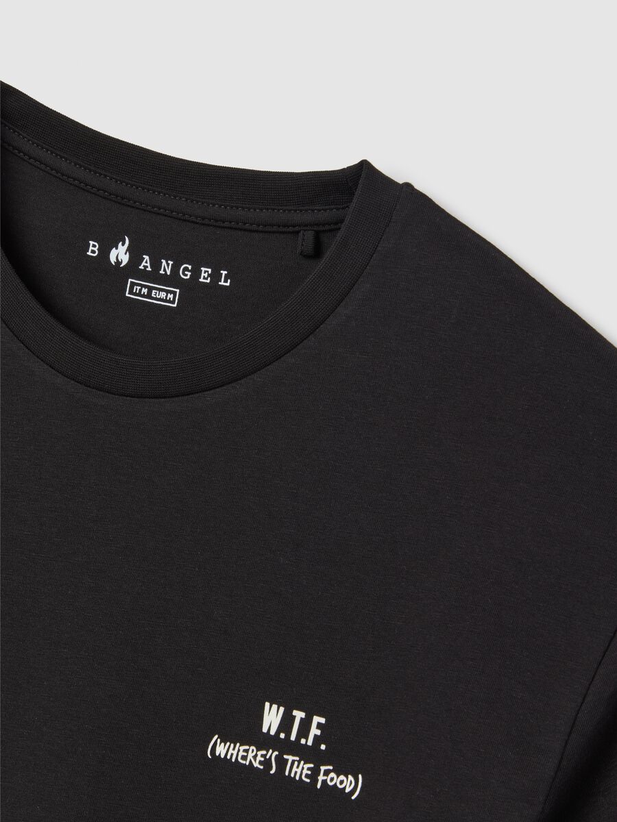 Men&rsquo;s black regular fit T-shirt in 100% cotton_5