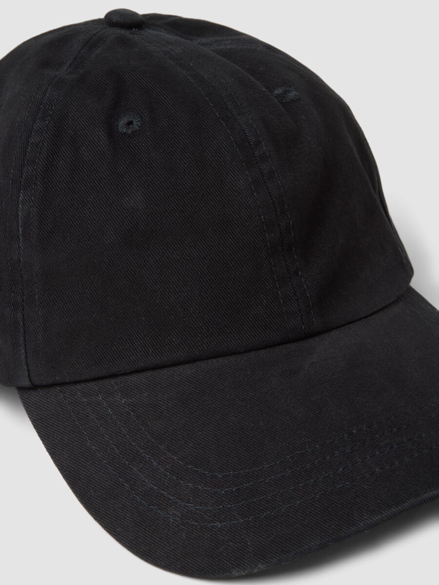 Black pure cotton baseball cap_1