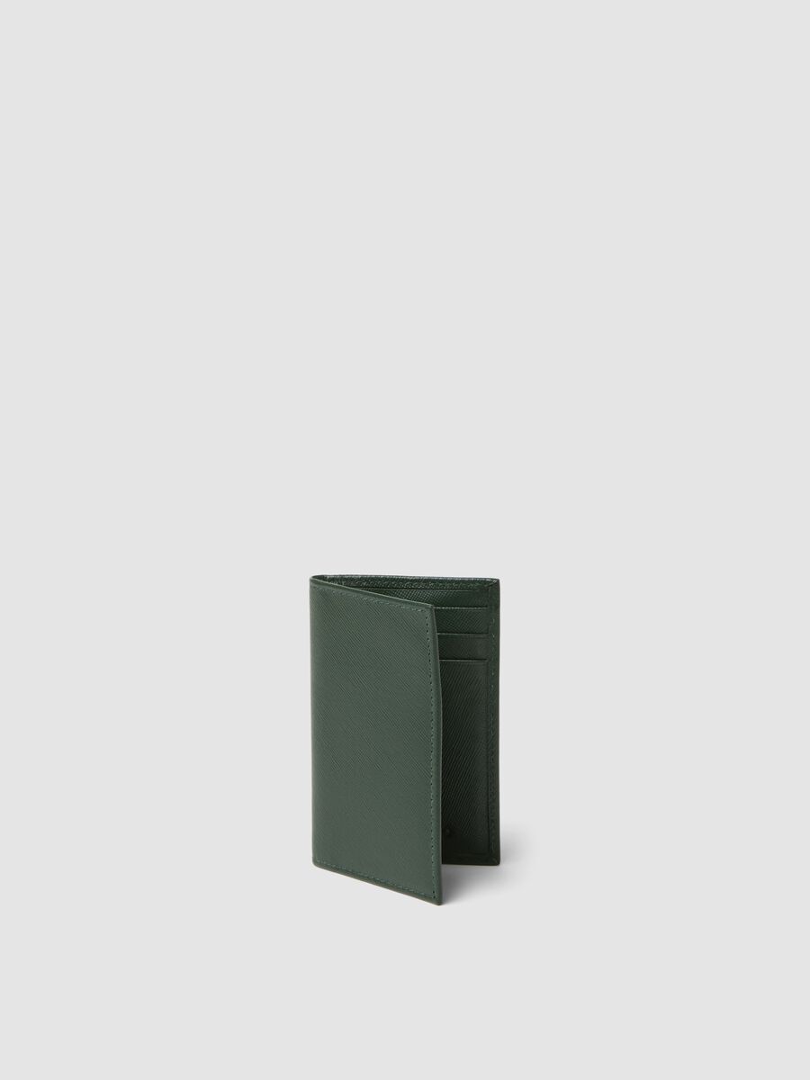 Green leather wallet_0