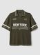 Green pure cotton polo shirt_0