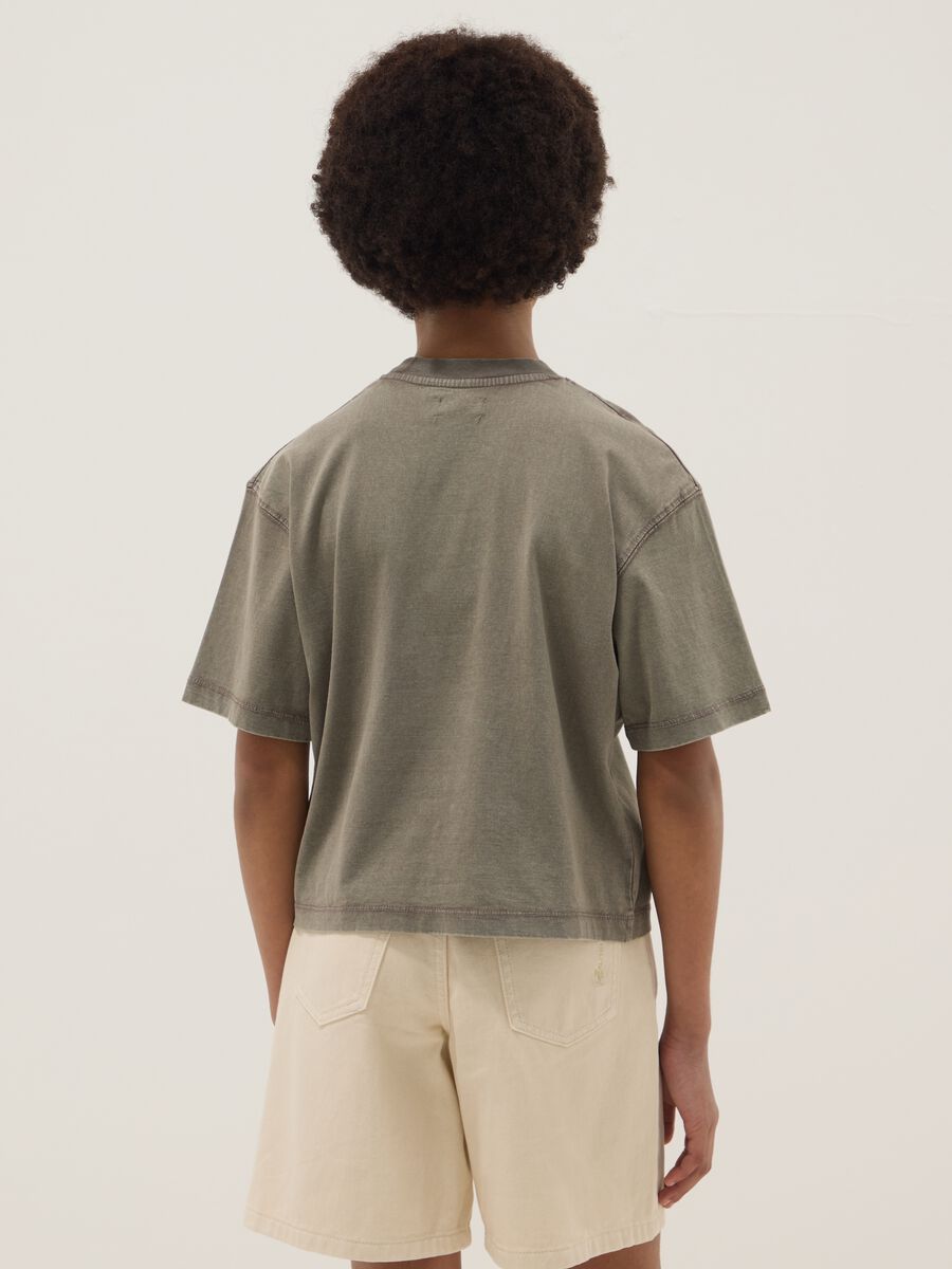 Oversize-Passform T-Shirt aus reiner Baumwolle f&uuml;r M&auml;dchen in Gr&uuml;n_1