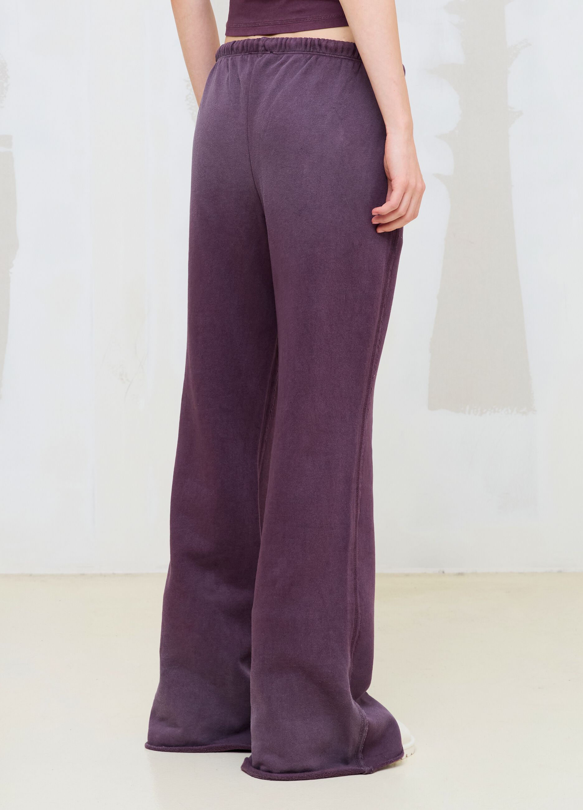Sun-Faded Burgundy Flare Sweatpants