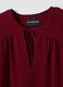 Rote Bluse in Regular Fit mit V-Ausschnitt und Bindeband_1