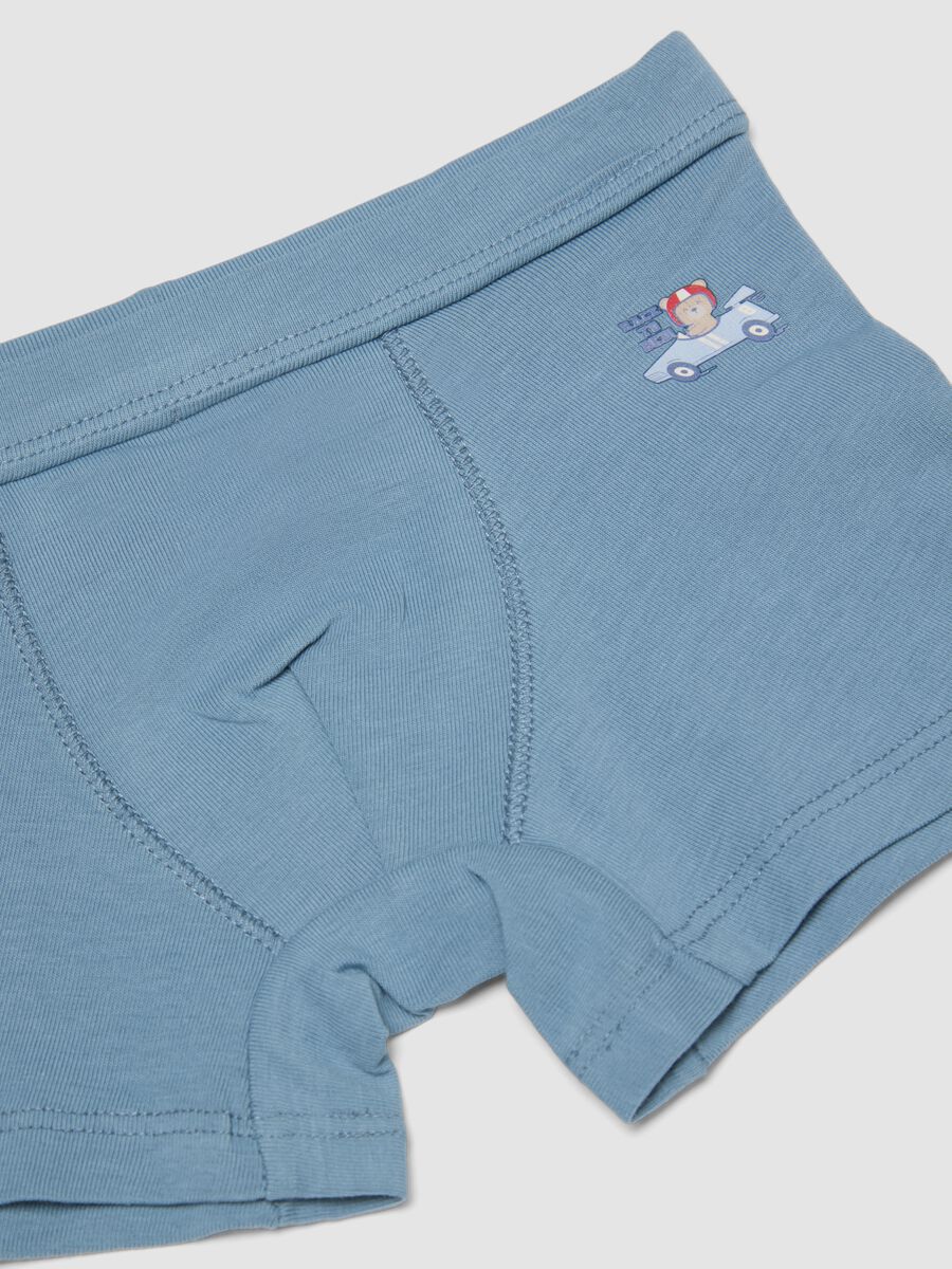 Lot de 3 boxers multicolores en coton bio stretch pour b&eacute;b&eacute; et petit gar&ccedil;on_3