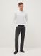 Black Cotton Blend Regular Tapered Jeans_0