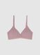Pink stretch cotton bra with thin straps_4