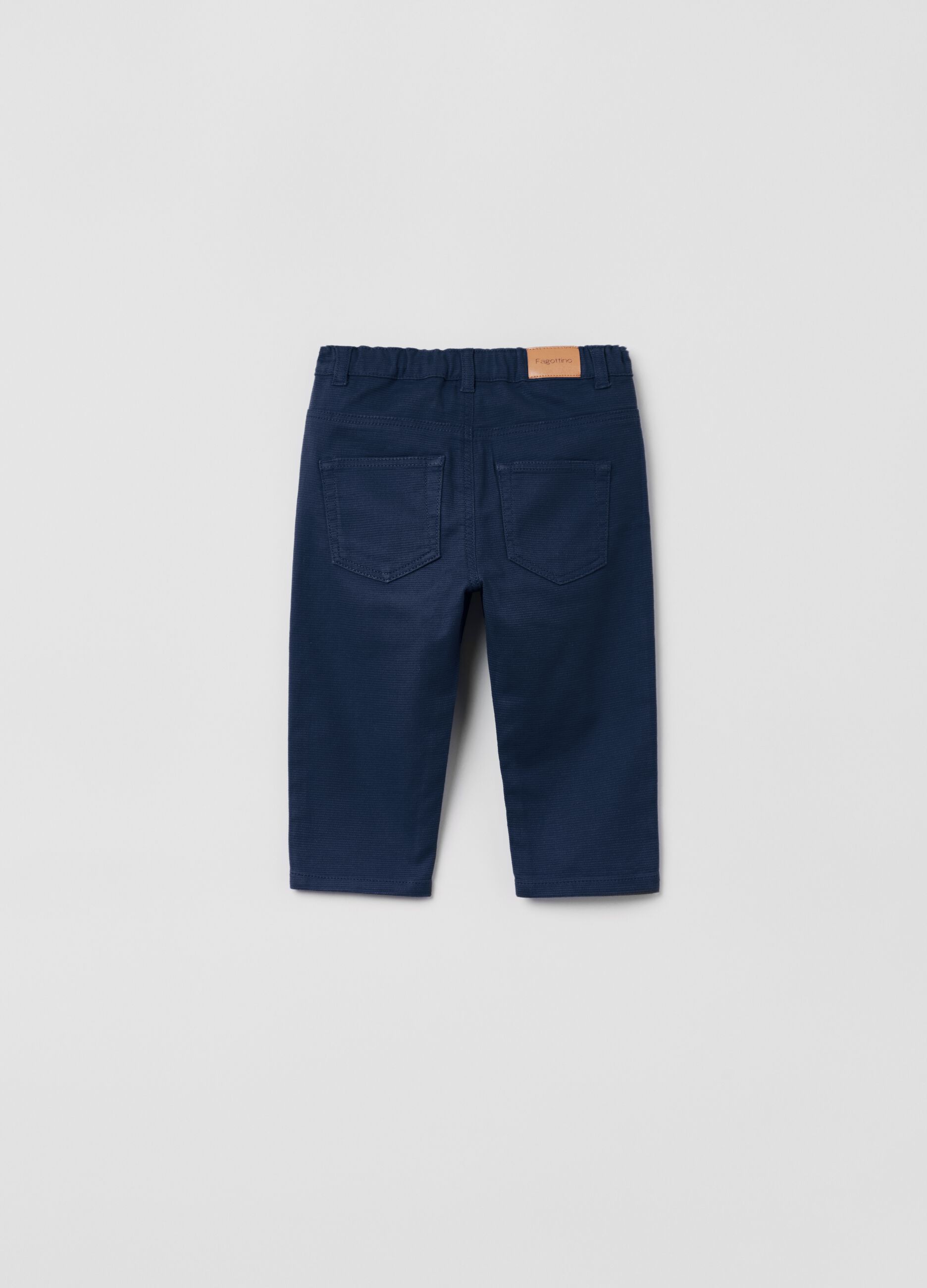 Five-pocket trousers in dobby