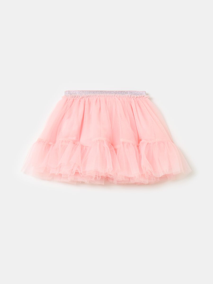 Short tulle skirt with flounce_1