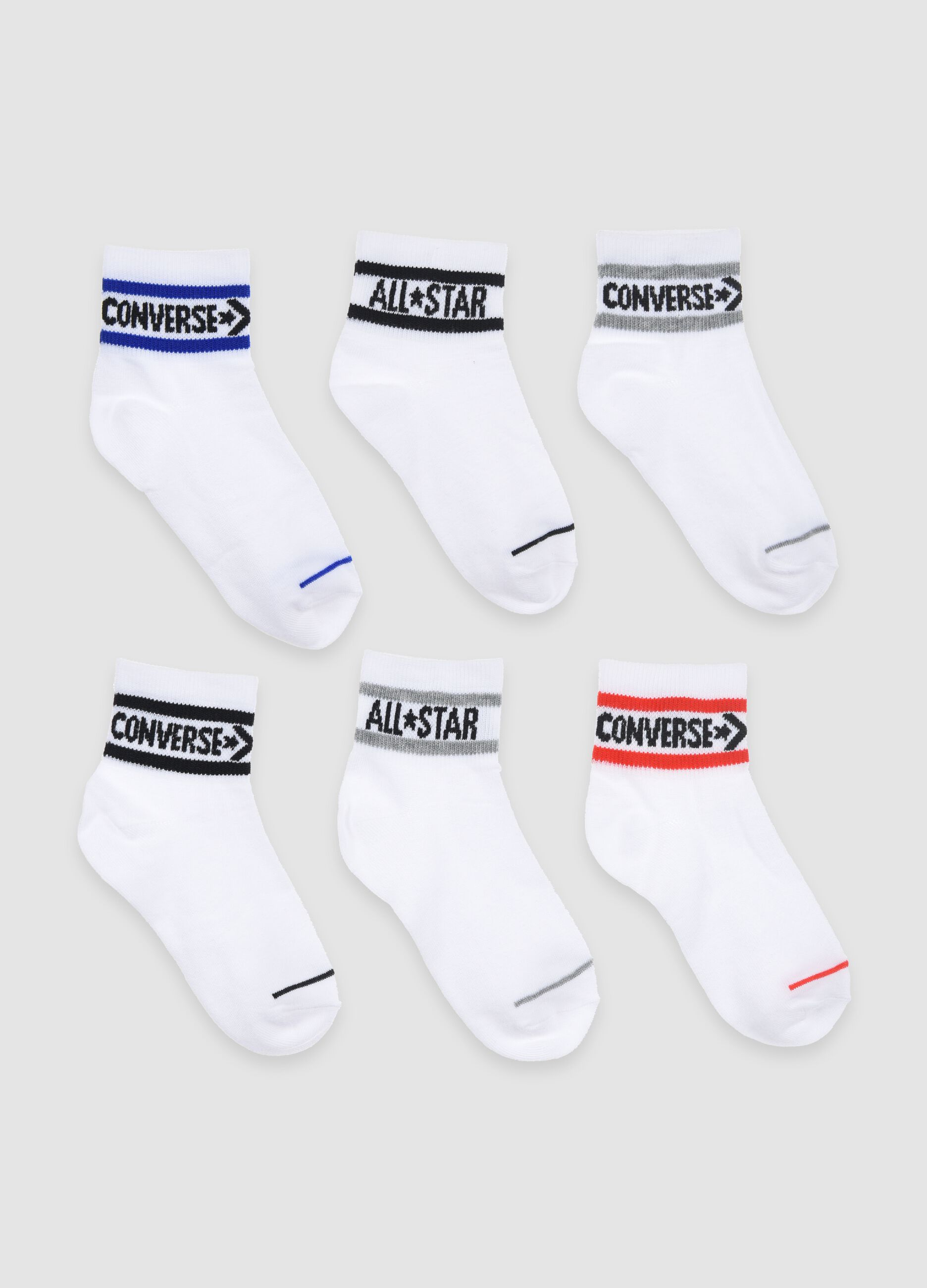6-pair multipack socks with logo