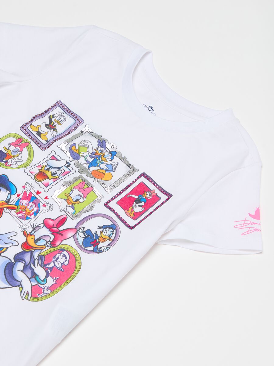 Camiseta de algodón elástico estampado Donald Duck 90_2