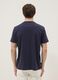 Blaues Kurzarm-T-Shirt aus reiner Baumwolle, Regular Fit_3