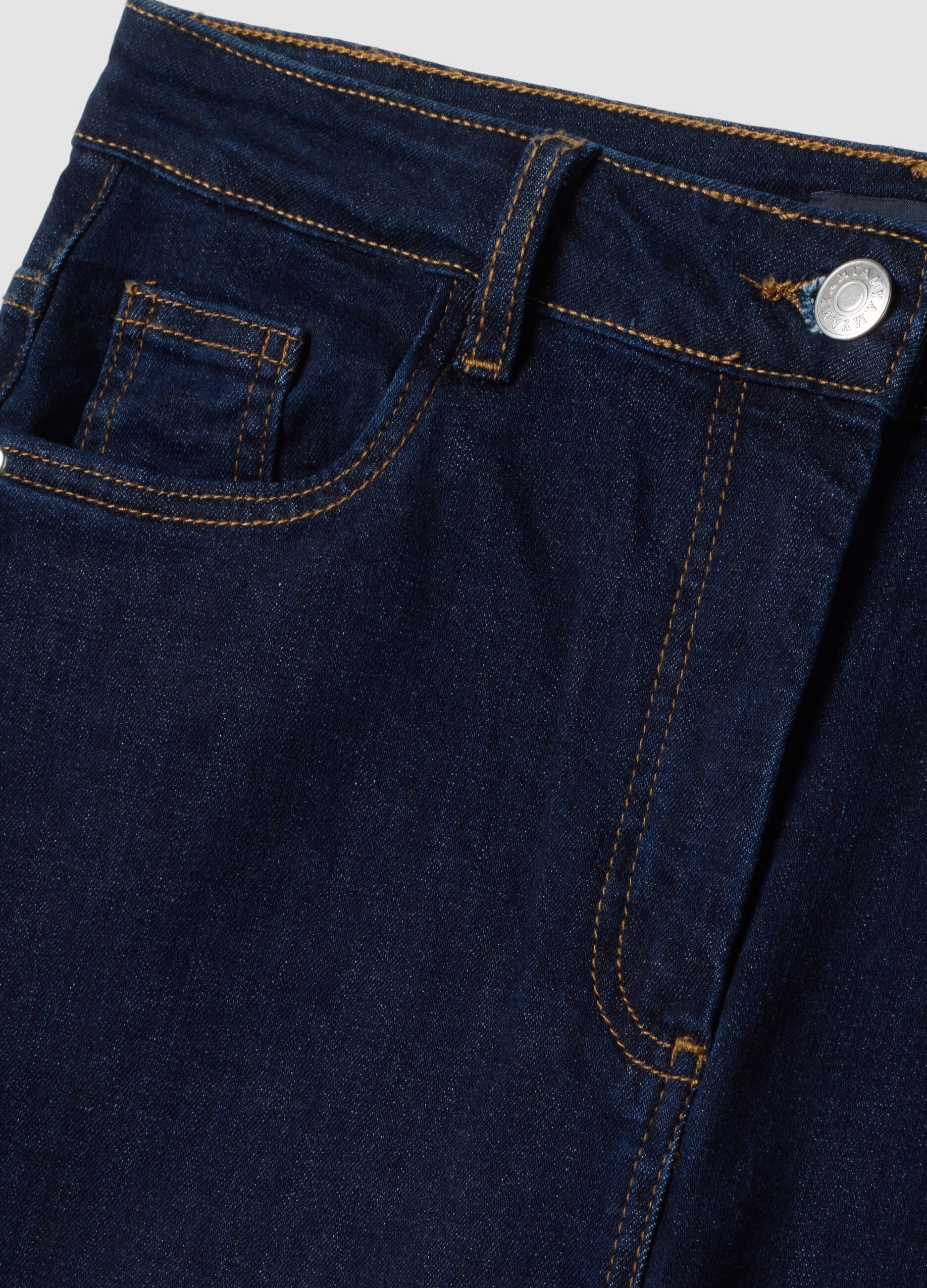 Dark blue bootcut stretch-cotton jeans