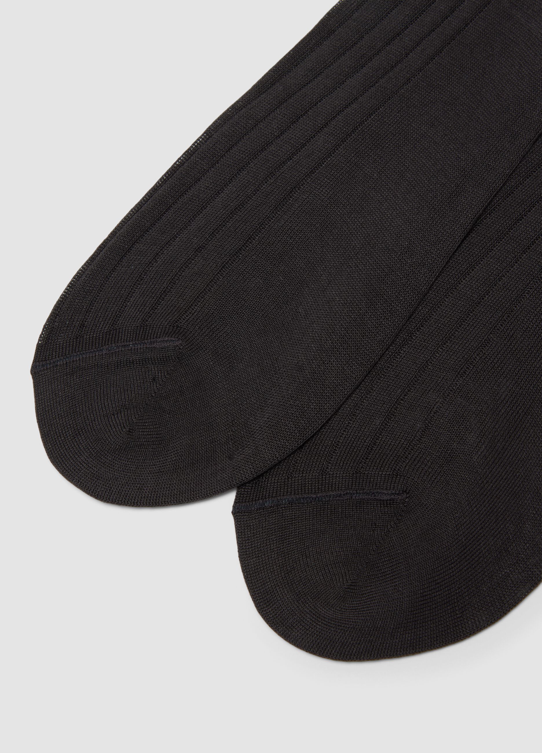 Bipack di calze midi grigie in puro cotone