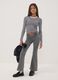Girls&rsquo; grey flared jeggings in stretch cotton_0