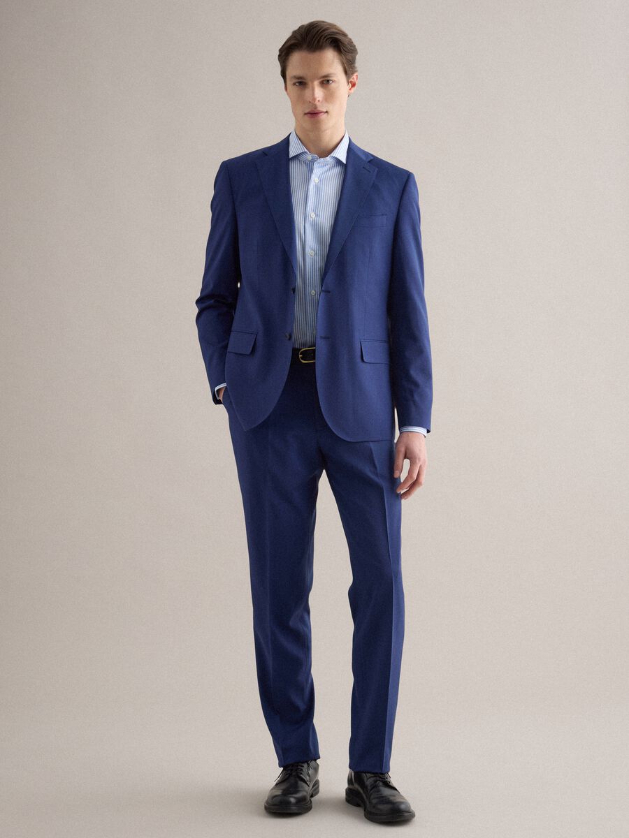 Blue regular fit trousers_0