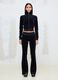 Black Velour Jacket with Rhinestone Logo_4