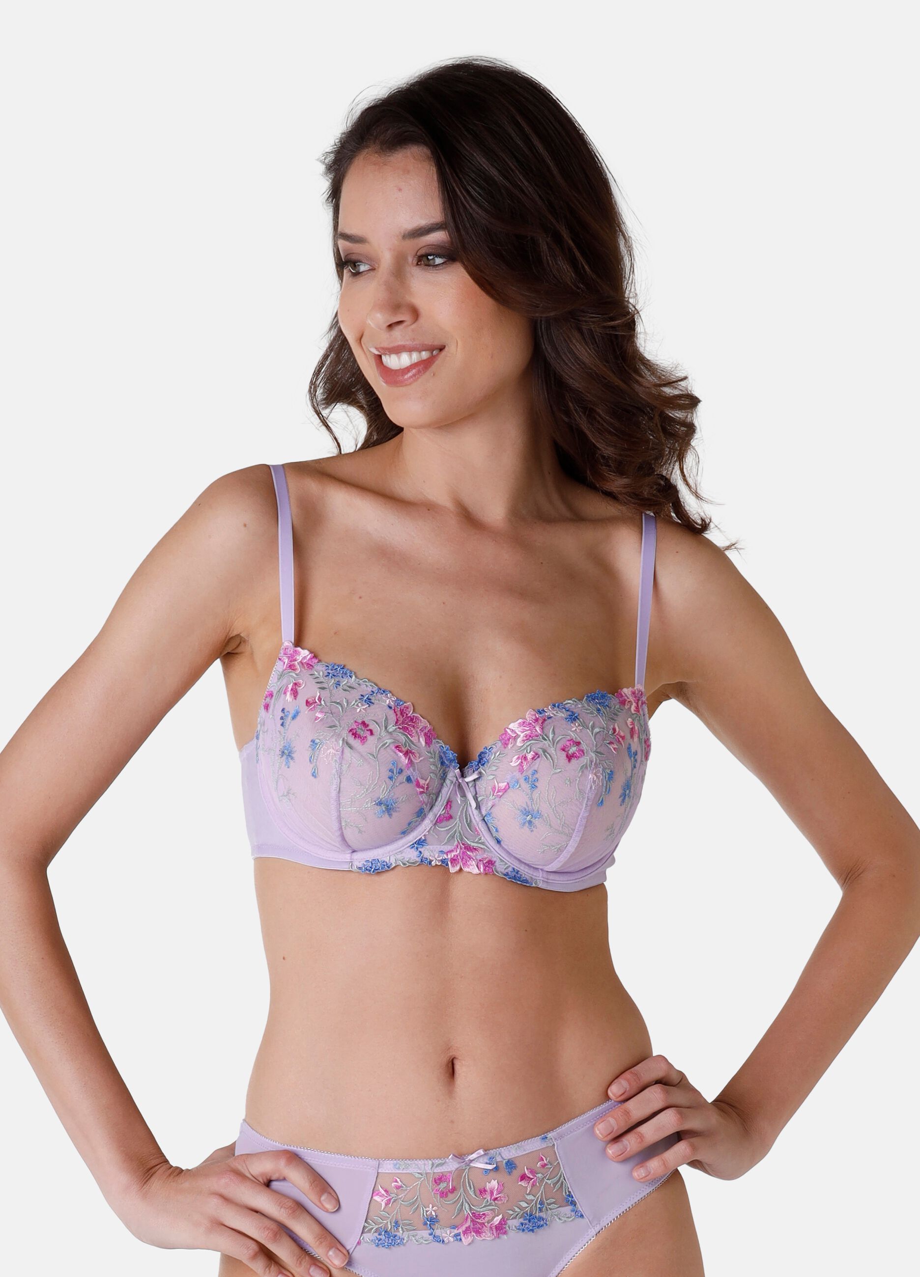 Embroidery Lace bra with underwiring