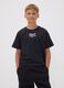 Schwarzes T-Shirt aus reiner Baumwolle mit Logo, Regular Fit, f&uuml;r Jungen_1