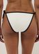 Schwarz-weisser Bikini-Slip aus Stretchmaterial mit seitlichen B&auml;ndern_2