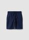 Boys' pure cotton blue shorts regular fit_0