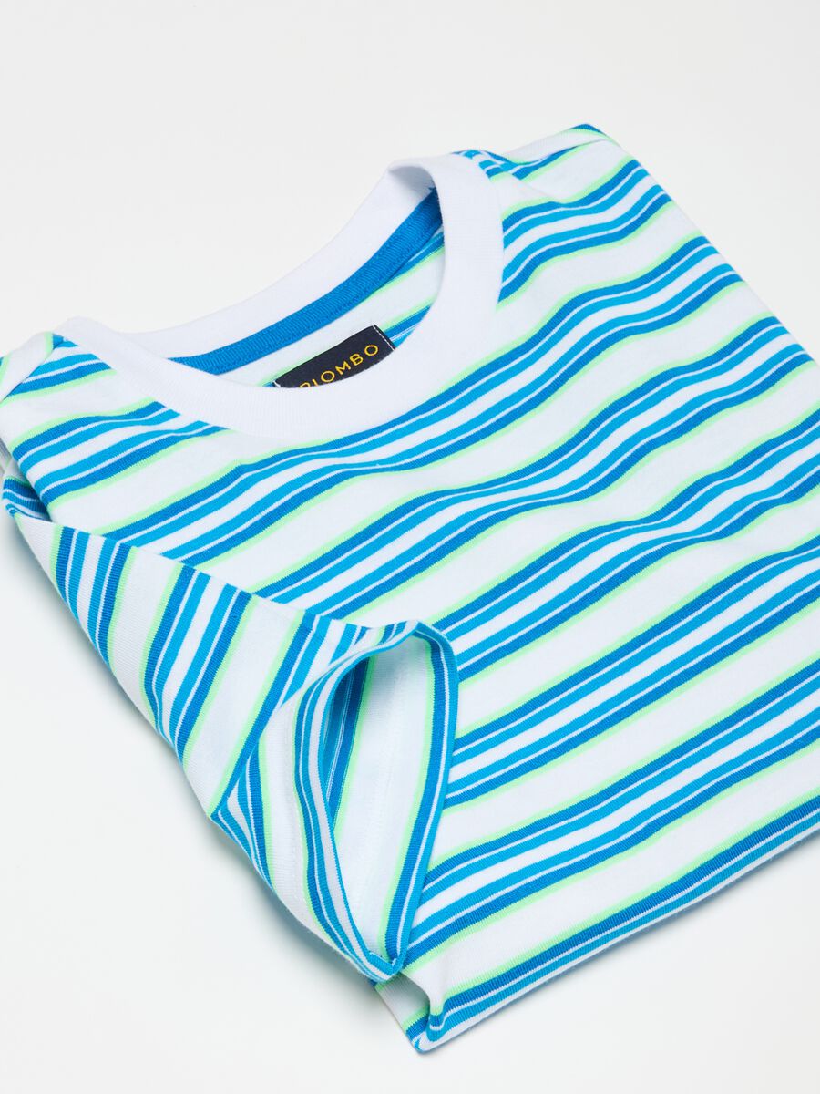 Cotton T-shirt with striped pattern_5