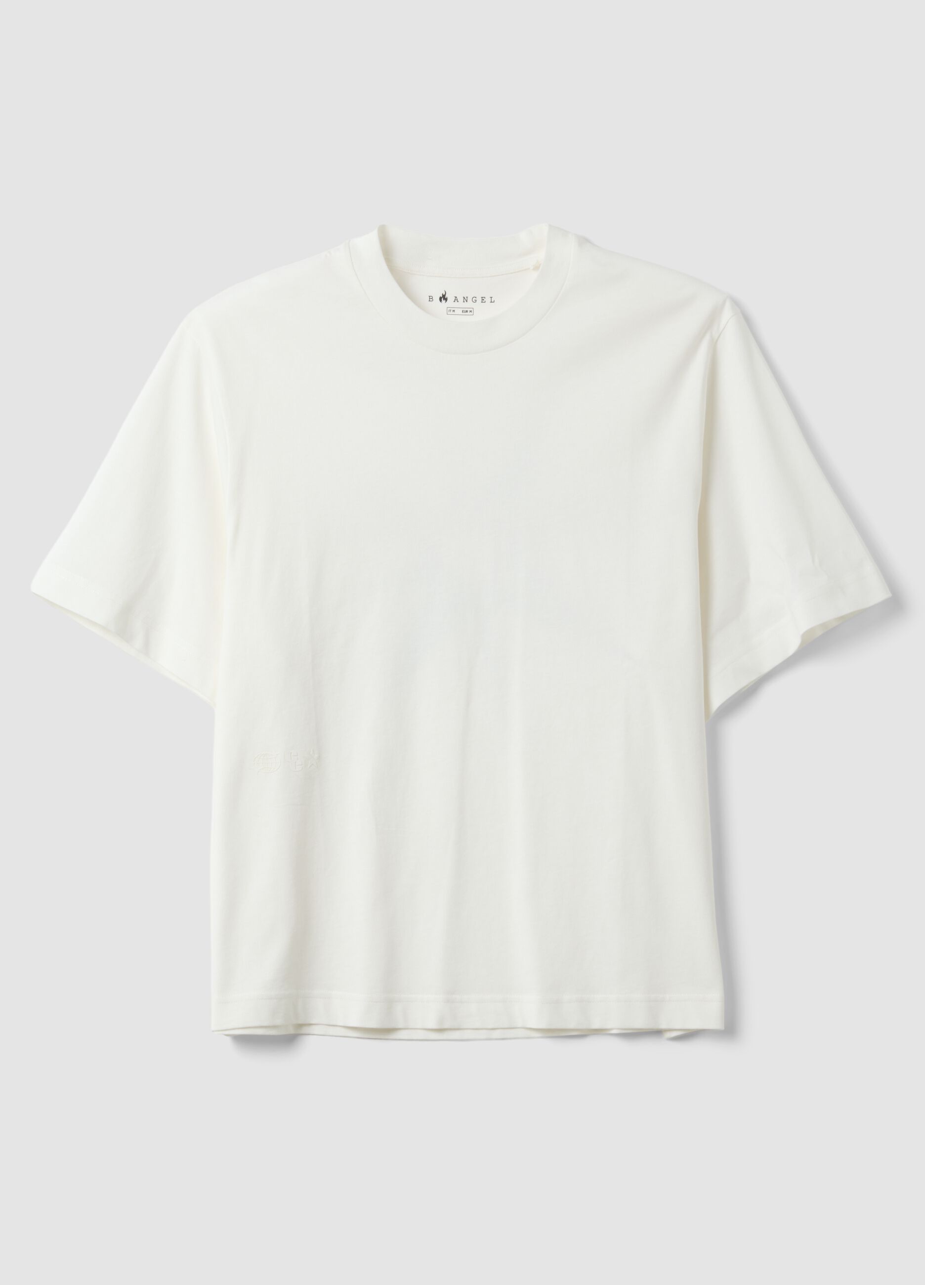 White short-sleeve T-shirt in pure cotton