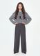 Maglia grigia in tessuto elasticizzato con motivo a stelle over fit_0