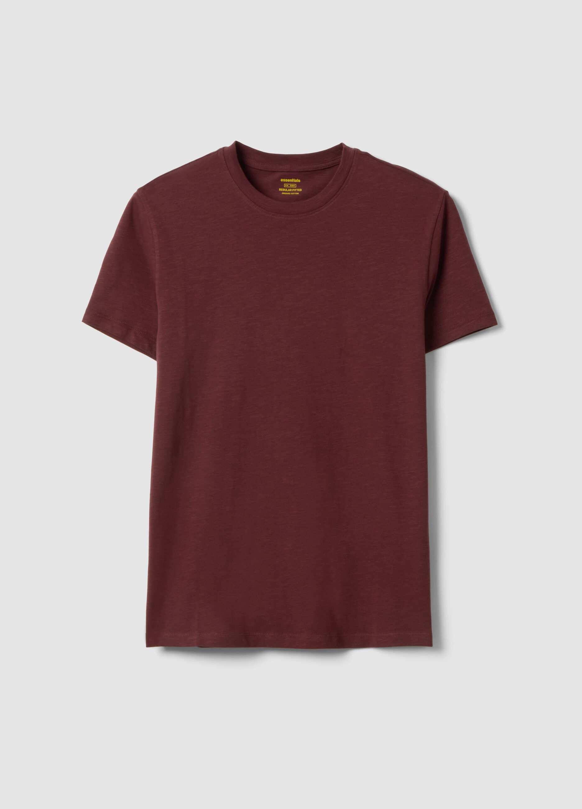 Brown pure cotton short sleeve t-shirt regular fit