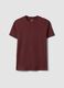 Brown pure cotton short sleeve t-shirt regular fit_0