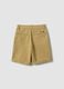 Beige stretch cotton chino shorts_1