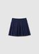 Blue viscose blend skirt in regular fit for girls_1