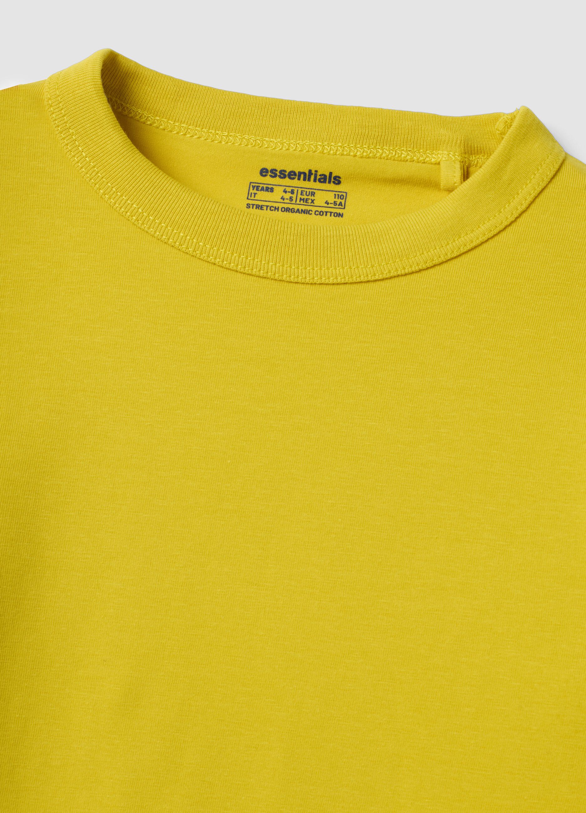 Gelbes Langarm-T-Shirt aus Bio-Baumwolle