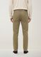 Pantaloni beige in twill di cotone elasticizzato carrot fit_3