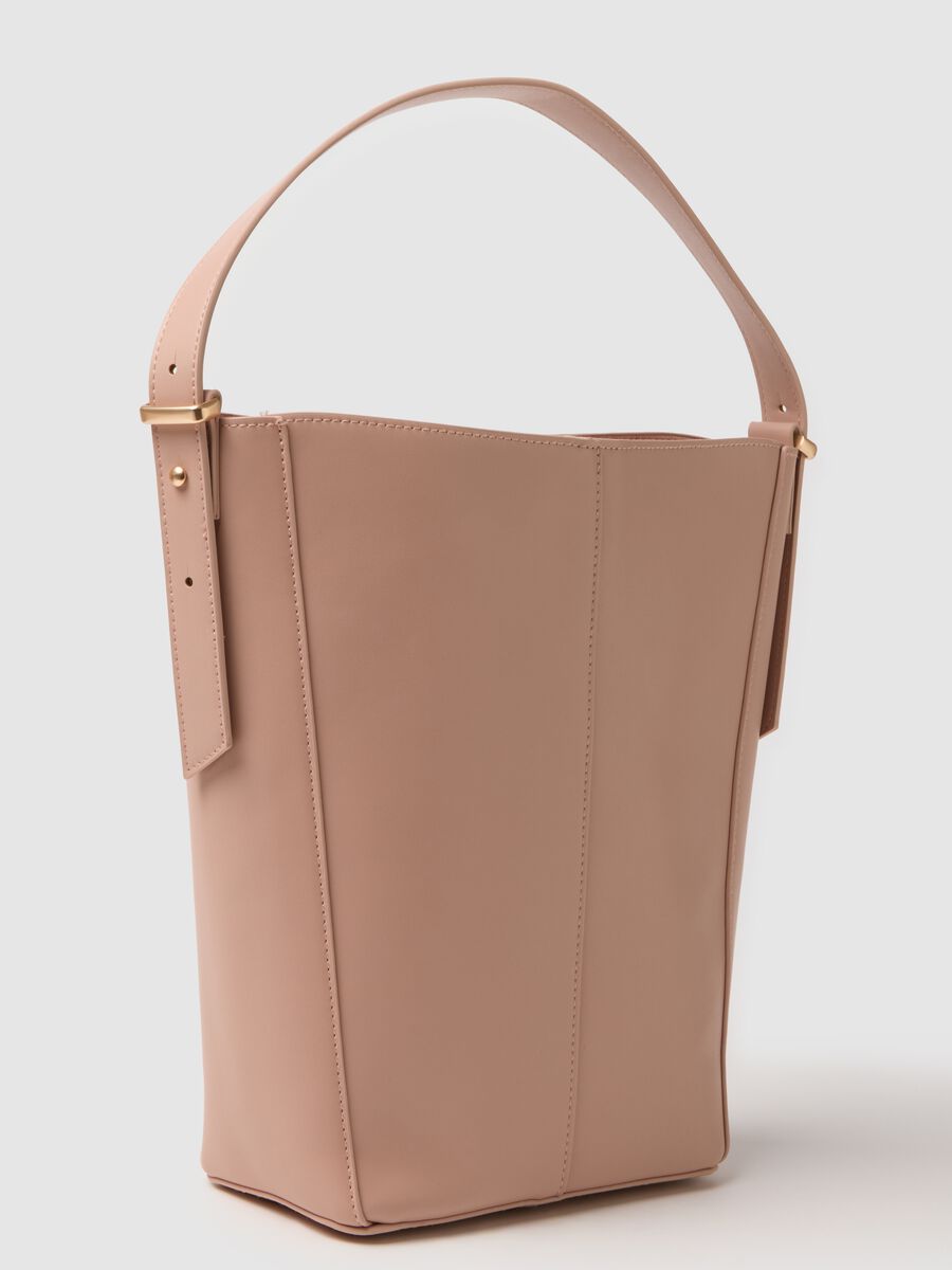 Pink bucket bag with gold details_2