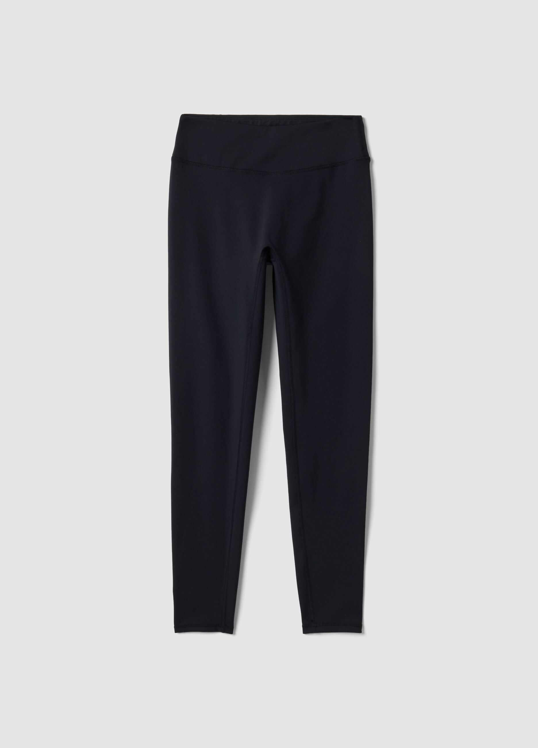 Black high-waisted stretch leggings