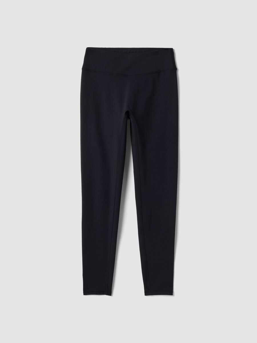 Black high-waisted stretch leggings_5