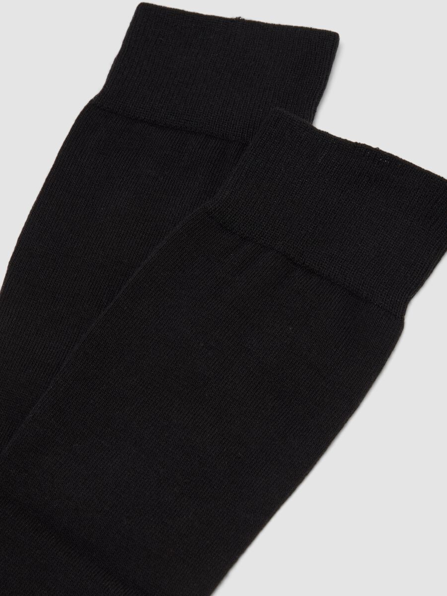 Bipack di calze lunghe nere e grigie in cotone elasticizzato_1