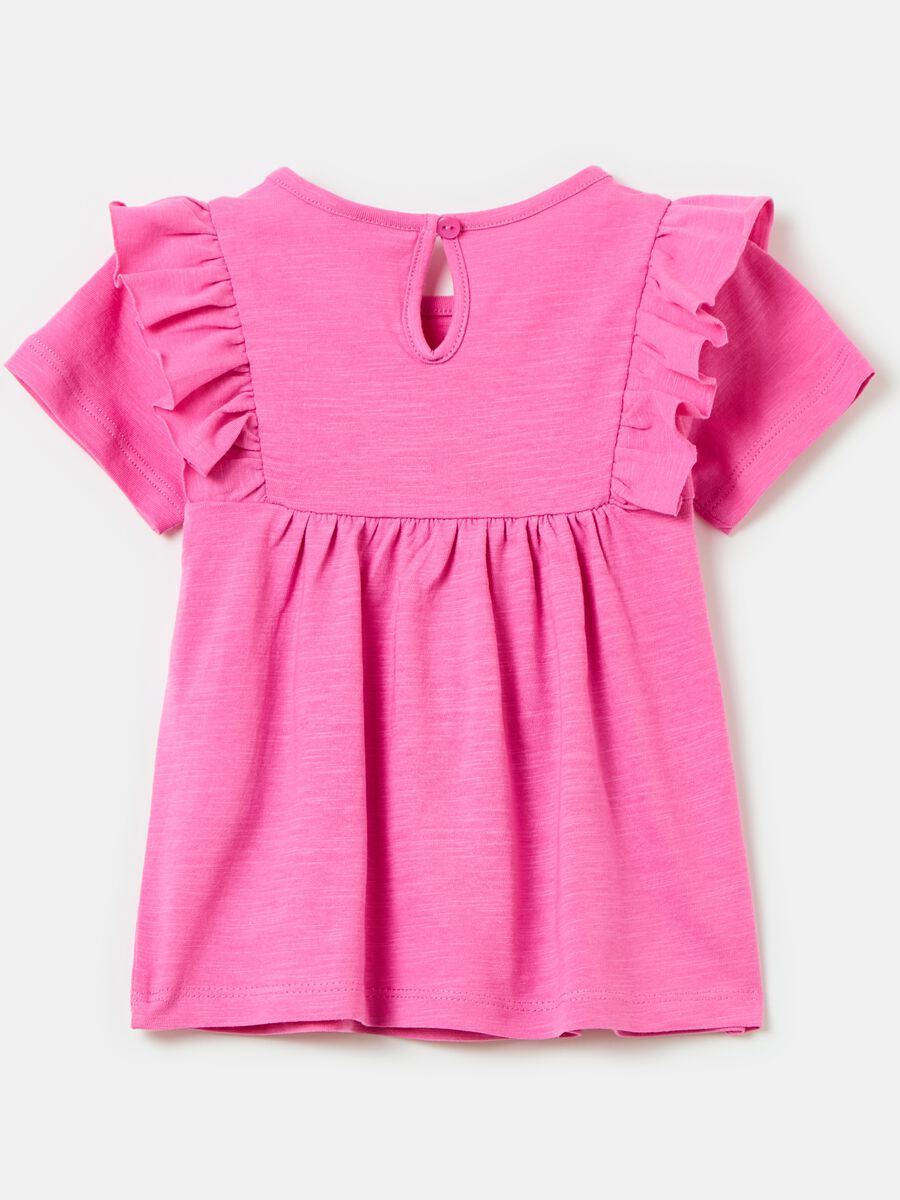 Cotton T-shirt with frills_1
