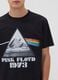 Black pure cotton T-shirt with Pink Floyd print_2